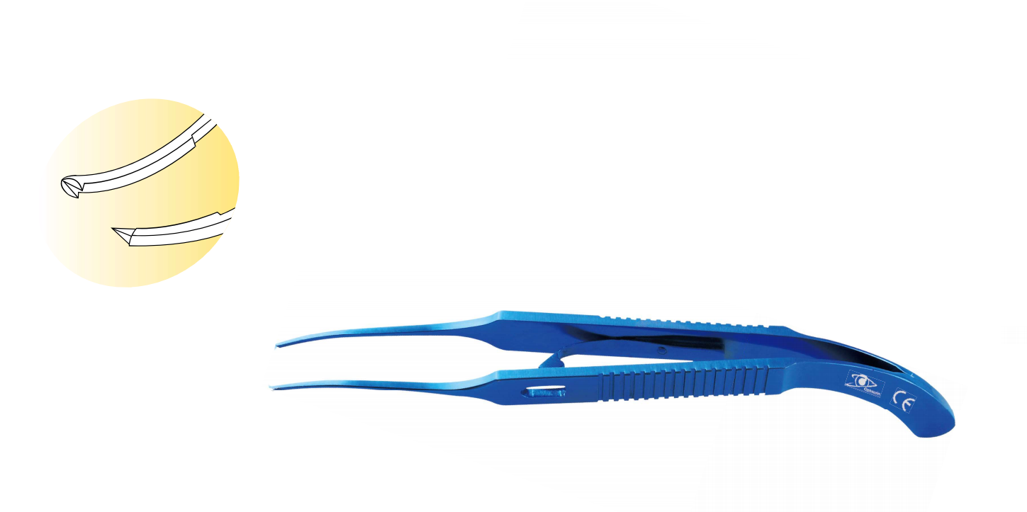 Curved Fixation Toothd Forceps with lock